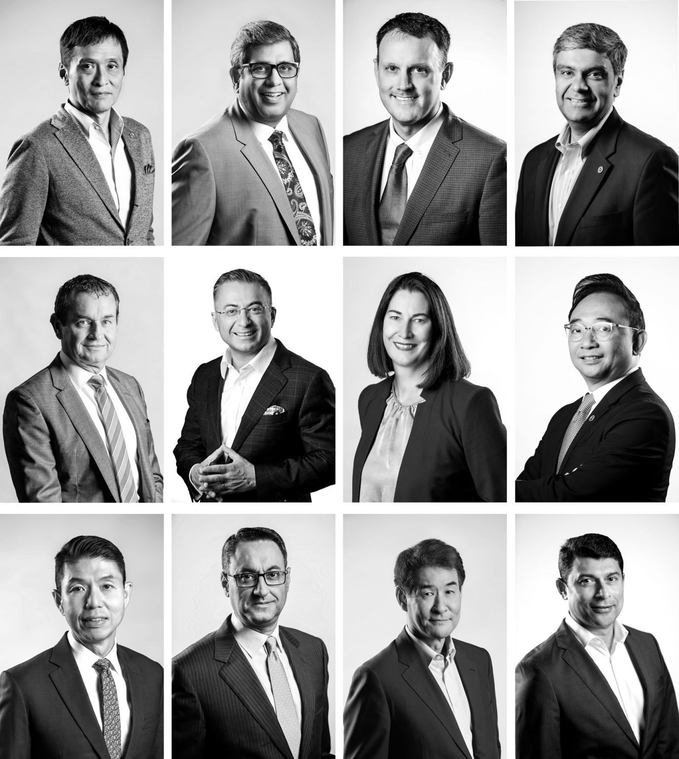 Dell Technologies Asia Pacific Japan leadership team photographed as a matched corporate portrait set