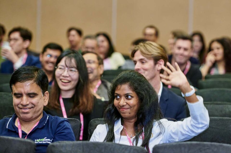 Group of delegates photographed together at the IAPP Asia Privacy Forum 2024 — singapore corporate events photographer, professional corporate events photography singapore