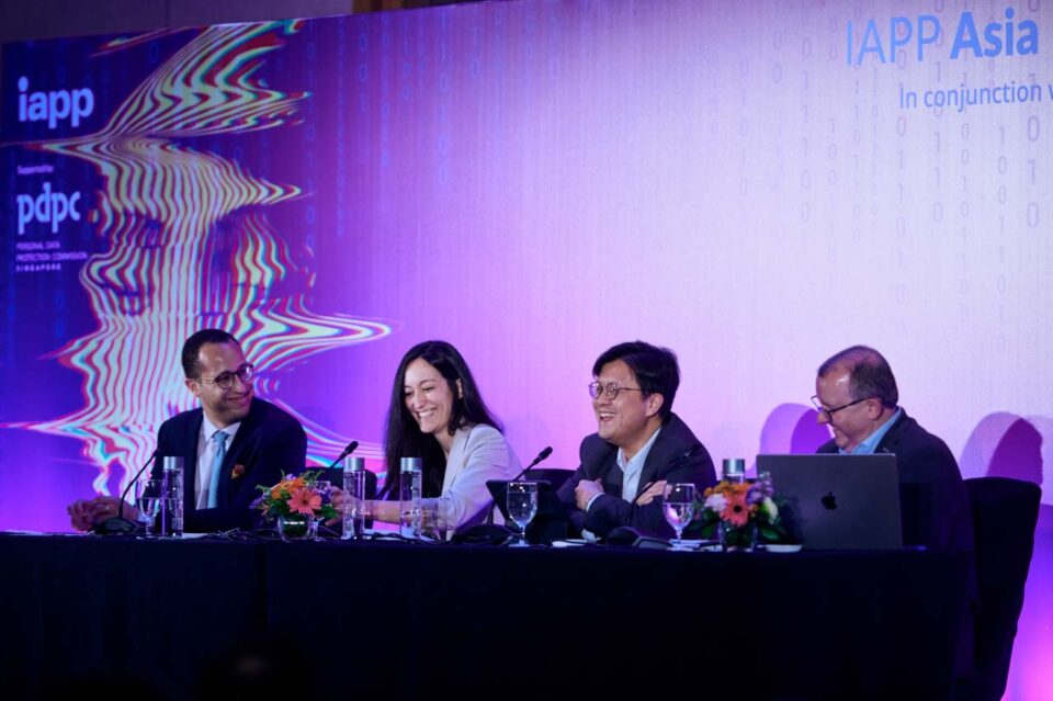 Projected forum graphic on the main screen at the IAPP Asia Privacy Forum 2024 — singapore corporate events photographer, professional corporate events photography singapore