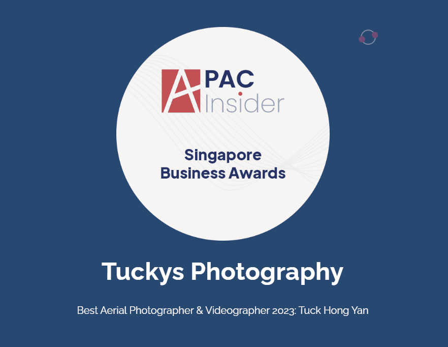 APAC Insider Singapore Business Awards winner: Tuckys Photography, Best Aerial Photographer & Videographer 2023